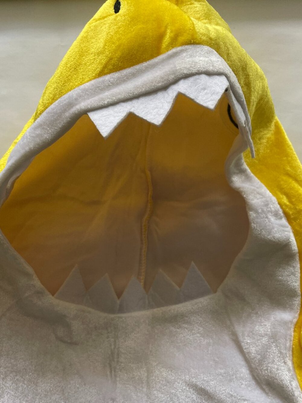Yellow Baby Shark Costume Bodysuit